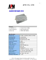 Предварительный просмотр 1 страницы APM AAM-5005aM-ICU Specification