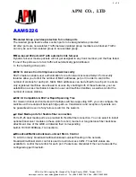 Предварительный просмотр 2 страницы APM AAMS226 Specification Sheet