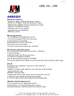 Предварительный просмотр 3 страницы APM AAMS226 Specification Sheet