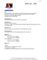 Предварительный просмотр 4 страницы APM AAMS226 Specification Sheet