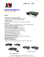 APM ADVR-404 Specifications preview