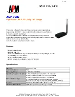 APM ALP-9287 Specification Sheet preview