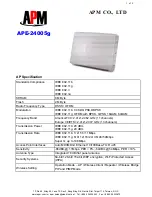 Preview for 1 page of APM APE-24005g Specification Sheet