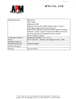 Предварительный просмотр 2 страницы APM APM-2400G-N Specification Sheet