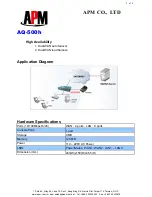 Preview for 3 page of APM AQ-500h Specification Sheet