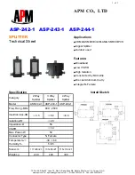 Предварительный просмотр 1 страницы APM ASP-242-1 Technical Sheet