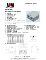 Предварительный просмотр 1 страницы APM Base Unit for Power Over Ethernet APM-201 Specifications