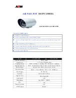 APM IR IP CAMERA AAL-9643- 30M Specifications preview