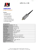 APM Pen Booster AAM-2405 Specifications preview