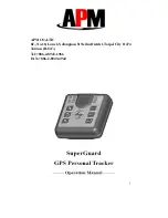 Предварительный просмотр 1 страницы APM SuperGuard PT-3 Operating Manual