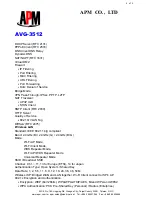 Preview for 2 page of APM Wi-Fi VoIP Gateway AVG-3512 Specifications