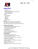 Preview for 4 page of APM Wi-Fi VoIP Gateway AVG-3512 Specifications