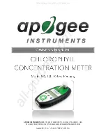 Apogee Instruments MC-100 Owner'S Manual предпросмотр