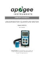 Preview for 1 page of Apogee Instruments MQ-510 Owner'S Manual