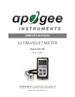 Предварительный просмотр 1 страницы Apogee Instruments MU-250 Owner'S Manual