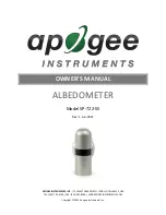 Apogee Instruments SP-722-SS Operator'S Manual preview