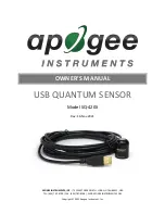 Предварительный просмотр 1 страницы Apogee Instruments SQ-420X Owner'S Manual