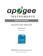 Apogee Instruments SQ-514 Owner'S Manual предпросмотр