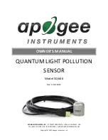 Apogee Instruments SQ-600 Series Owner'S Manual предпросмотр