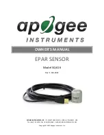 Apogee Instruments SQ-610 Owner'S Manual preview