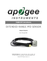 Apogee Instruments SQ-626 Owner'S Manual preview