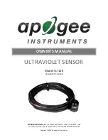 Apogee Instruments SU-100 Owner'S Manual preview