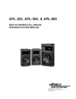 Apogee APL-220 Manual preview