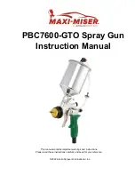 Apollo Sprayers MAXI-MISER PBC7600-GTO Instruction Manual preview