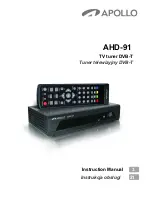 Apollo AHD-121 Instruction Manual preview