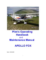 Предварительный просмотр 1 страницы Apollo FOX Pilot'S Operating  Handbook And Maintenance Manual