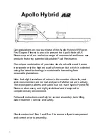 Preview for 2 page of Apollo Hybrid AR Rower Owner'S Manual