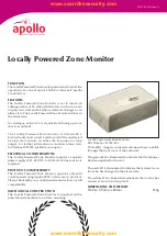 Apollo Locally Powered Zone Monitor Manual preview