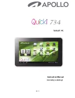 Apollo Quicki 734 Instruction Manual предпросмотр