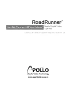 Preview for 1 page of Apollo RoadRunner RR-HDP User Manual And Instruction Manual