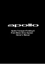 Apollo Transport Folding-E Front Motor Drive System Owner'S Manual preview