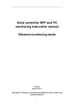 APP Solar controller APP and PC monitoring Instruction Manual предпросмотр