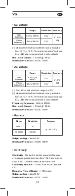 Предварительный просмотр 16 страницы APPA VTA User Manual