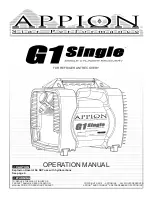 Appion G1 Single Operation Manual предпросмотр