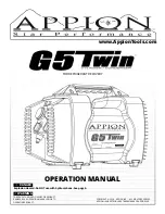 Appion G5Twin Operation Manual предпросмотр