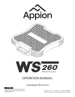 Appion WS260 Operation Manual предпросмотр