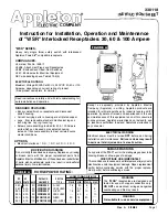 Appleton WSR Series Instruction Sheet preview