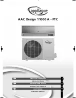 Appliance AAC Design 11000 A - PTC Operating Manual preview