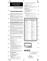 Preview for 1 page of Applica 523 Use And Care Book