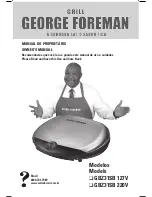 Applica George Foreman Grill GBZ31SB 127V Owner'S Manual preview