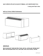 Preview for 1 page of Applied Comfort NAEC SERIES Installation & Operation Manual