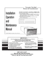 Preview for 1 page of Applied Comfort SCA Installation, Operation  & Mainenance Manual