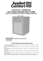 Applied Comfort VF20HA09K36E7M90 Installation Instructions & Owner'S Manual preview