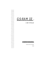 Applied Engineering GS-RAM III User Manual preview