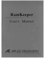 Applied Engineering RamKeeper User Manual preview