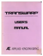 Preview for 1 page of Applied Engineering Transwarp User Manual